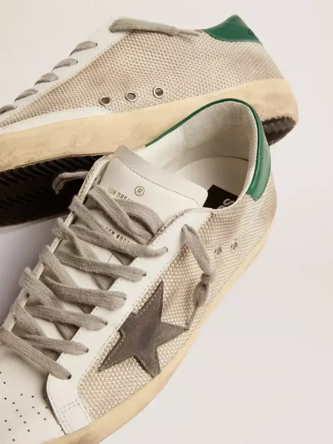 Super-Star voor heren in lichtzilver mesh met grijze ster