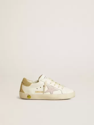 Super-Star Young met lila leren ster en glitter hielbandje