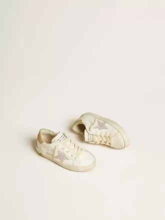 Super-Star Young met lila leren ster en glitter hielbandje