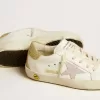 Super-Star Young met lila leren ster en glitter hielbandje