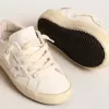 Super-Star Young met zilveren leren ster en roze hiellip