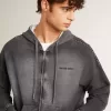 Sweatshirt in antraciet met sproeieffect en studs