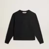 Sweatshirt in gewassen zwart met omgekeerd logo op de achterkant – Jersey Capsule