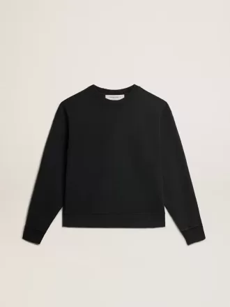 Sweatshirt in gewassen zwart met omgekeerd logo op de achterkant – Jersey Capsule