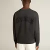 Sweatshirt in gewassen zwart met omgekeerd logo op de achterkant – Jersey Capsule