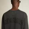 Sweatshirt in gewassen zwart met omgekeerd logo op de achterkant – Jersey Capsule