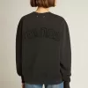 Sweatshirt in gewassen zwart met omgekeerd logo op de achterkant – Jersey Capsule