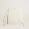Sweatshirt in verouderd wit met omgekeerd logo op de rug – Jersey Capsule