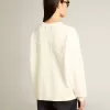Sweatshirt in verouderd wit met omgekeerd logo op de rug – Jersey Capsule