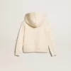 Sweatshirt met capuchon in oud wit met patches