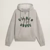 Sweatshirt met capuchon in versleten grijs met geborduurd vintage logo