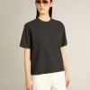 T-shirt in gewassen zwart met omgekeerd logo op de achterkant – Jersey Capsule