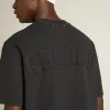 T-shirt in gewassen zwart met omgekeerd logo op de achterkant – Jersey Capsule
