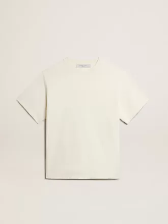 T-shirt in verouderd wit met omgekeerd logo op de achterkant – Jersey Capsule