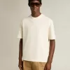 T-shirt in verouderd wit met omgekeerd logo op de achterkant – Jersey Capsule