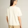 T-shirt in verouderd wit met omgekeerd logo op de achterkant – Jersey Capsule