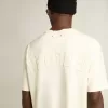 T-shirt in verouderd wit met omgekeerd logo op de achterkant – Jersey Capsule