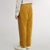 Tabakskleurige chino broek voor jongens met borduursel