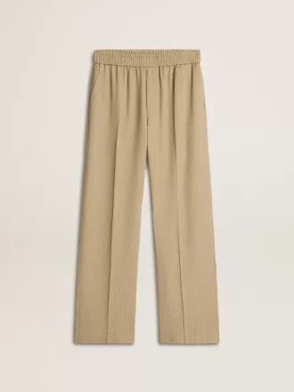 Travertijnkleurige joggingbroek voor dames