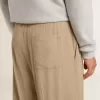 Travertijnkleurige joggingbroek voor heren