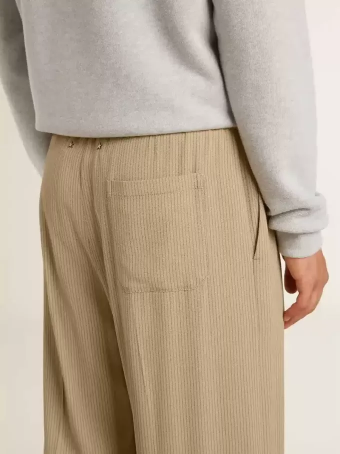 Travertijnkleurige joggingbroek voor heren