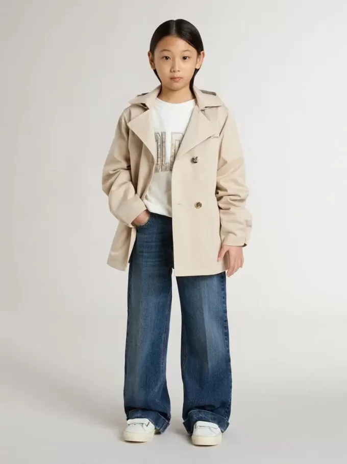 Trenchcoat voor kinderen met uitneembaar binnenvest
