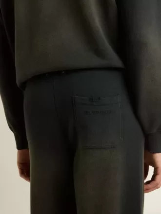 Unisex gewassen zwarte joggingbroek