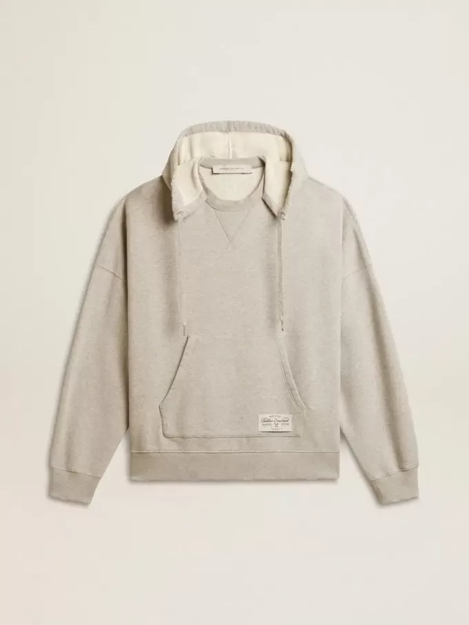 Unisex katoenen sweatshirt met capuchon en print op de achterkant