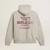 Unisex katoenen sweatshirt met capuchon en print op de achterkant