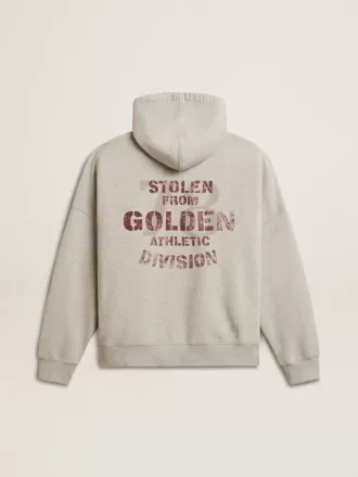 Unisex katoenen sweatshirt met capuchon en print op de achterkant