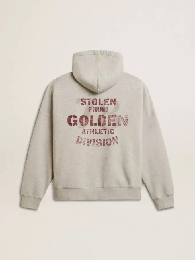 Unisex katoenen sweatshirt met capuchon en print op de achterkant