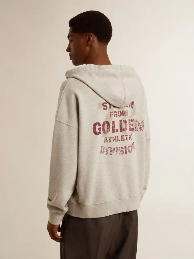 Unisex katoenen sweatshirt met capuchon en print op de achterkant