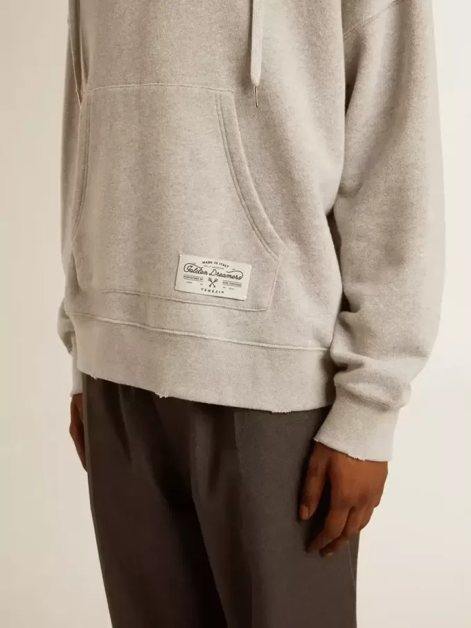Unisex katoenen sweatshirt met capuchon en print op de achterkant
