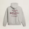 Unisex katoenen sweatshirt met capuchon en print op de achterkant