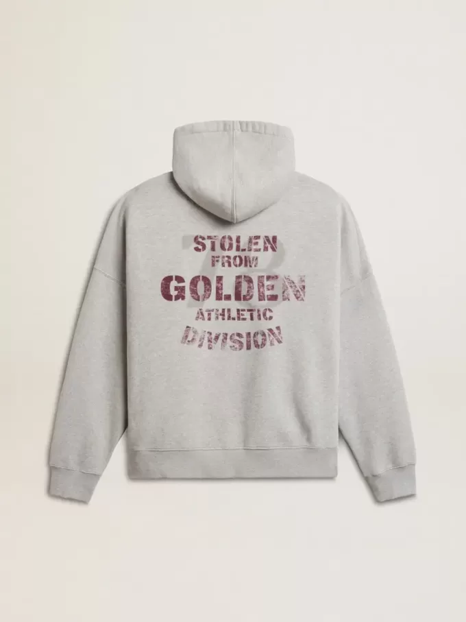 Unisex katoenen sweatshirt met capuchon en print op de achterkant