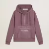 Unisex mauve katoenen sweatshirt met print op de voorkant