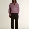 Unisex mauve katoenen sweatshirt met print op de voorkant