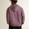 Unisex mauve katoenen sweatshirt met print op de voorkant