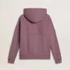 Unisex mauve katoenen sweatshirt met print op de voorkant