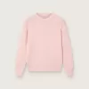 Unisex roze geribbelde Golden-trui voor kinderen met Golden-logo op de achterkant