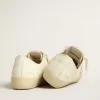 V-Star in beige nappaleer met oudroze suède ster