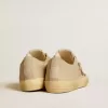 V-Star in kwartskleurig nylon met baksteenrode nubuck ster