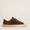 V-Star LTD sneakers voor heren in donkerbruin suède met ton sur ton ster