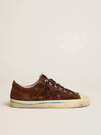 V-Star LTD sneakers voor heren in donkerbruin suède met ton sur ton ster