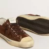 V-Star LTD sneakers voor heren in donkerbruin suède met ton sur ton ster