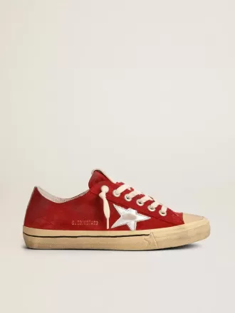 V-Star LTD voor dames in donkerrood suède met zilveren ster