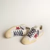 V-Star LTD voor heren in zilverkleurig metallic suède met rode suède ster