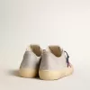 V-Star LTD voor heren in zilverkleurig metallic suède met rode suède ster