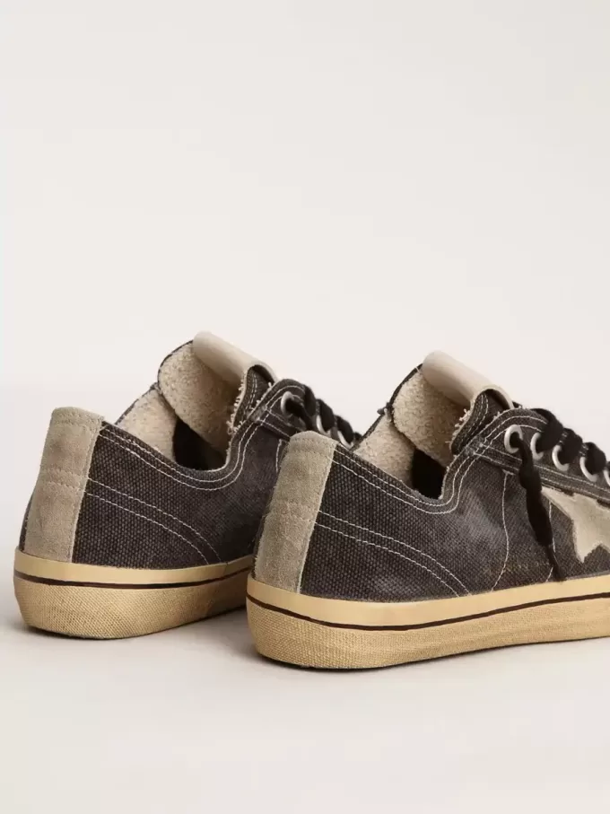 V-Star LTD voor heren in zwart canvas met ijsgrijze ster en hiel
