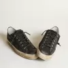 V-Star sneakers in middernachtblauw denim met zwarte leren ster en neus